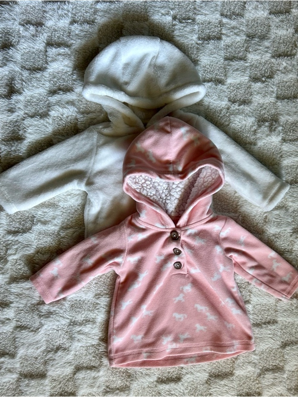 Carter's Pink Hooded Sherpa-Lined Sweatshirt with Buttons